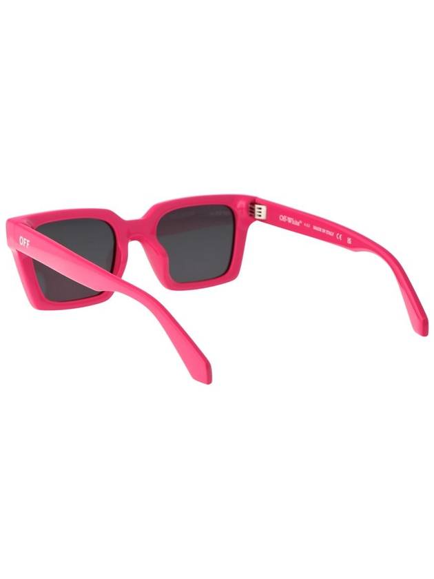 logo print square frame sunglasses pink - OFF WHITE - BALAAN 5