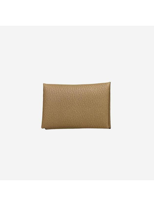 Calvi Card Wallet Brown - HERMES - BALAAN 1