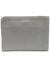 Women s Prada 2VN003 Gray Saffiano Leather Silver Triangle Logo Document Holder Clutch gt Pouch Gangbuk used luxury goods - PRADA - BALAAN 3