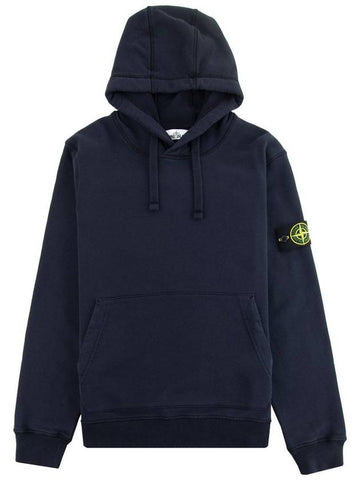 Logo Patch Dark Navy Hoodie 741564151 V0020 - STONE ISLAND - BALAAN 1