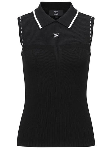 WOMEN SLEEVELESS COLLARED SWEATERBK - ANEWGOLF - BALAAN 1