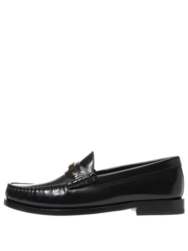 Luco Triomphe Polished Bull Loafers Black - CELINE - BALAAN 4