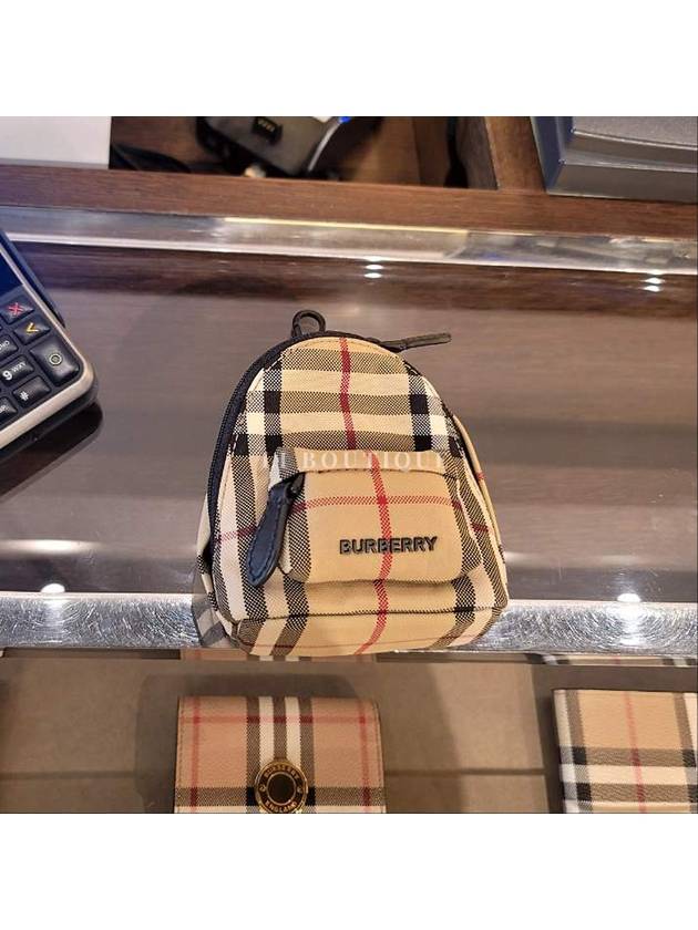 Check Backpack Charm Key Holder Beige - BURBERRY - BALAAN 8