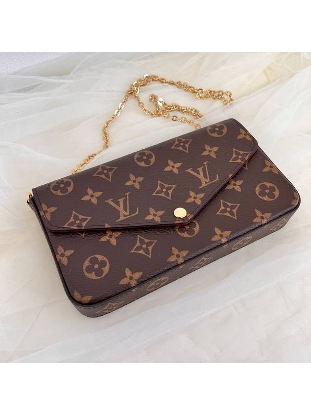 Felicie Pochette Monogram Shoulder Bag Fuchsia Brown - LOUIS VUITTON - BALAAN 4