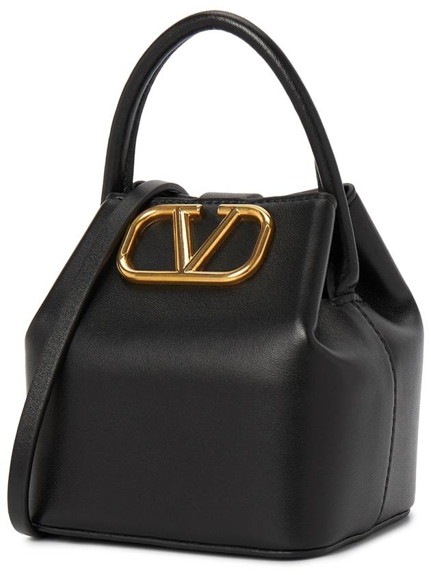 V logo signature mini bucket bag black - VALENTINO - BALAAN 3