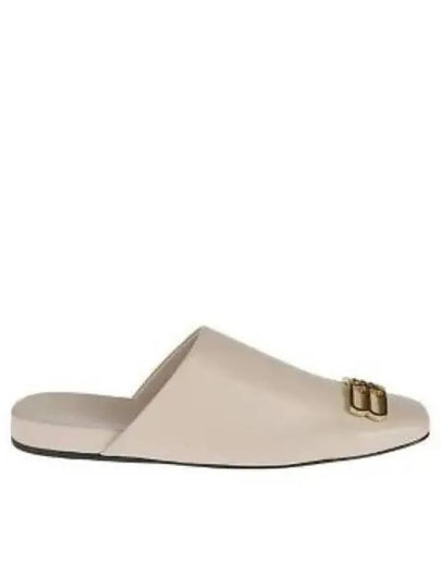 Women's BB Logo Leather Cozy Slippers Sand - BALENCIAGA - BALAAN 2