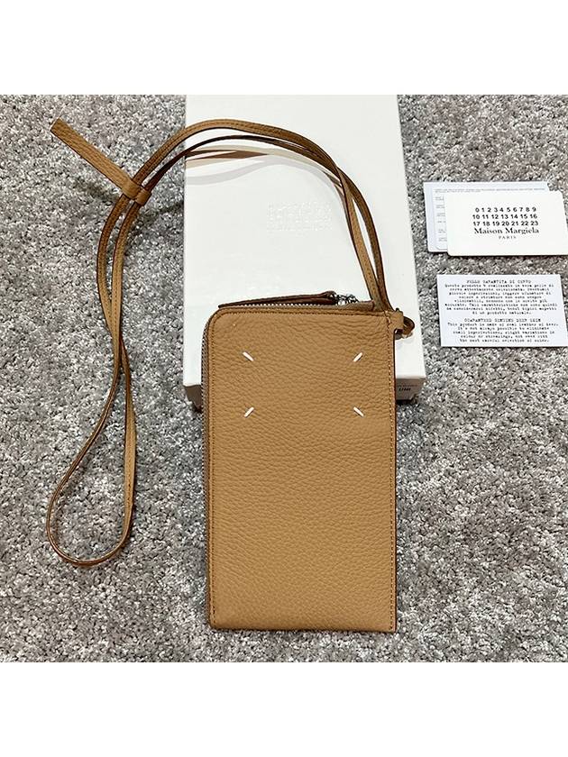 Four Stitch Detail Strapped Phone Pouch Bag Brown - MAISON MARGIELA - BALAAN 3