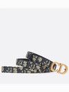 CD Icon Saddle Belt Blue Beige - DIOR - BALAAN 3