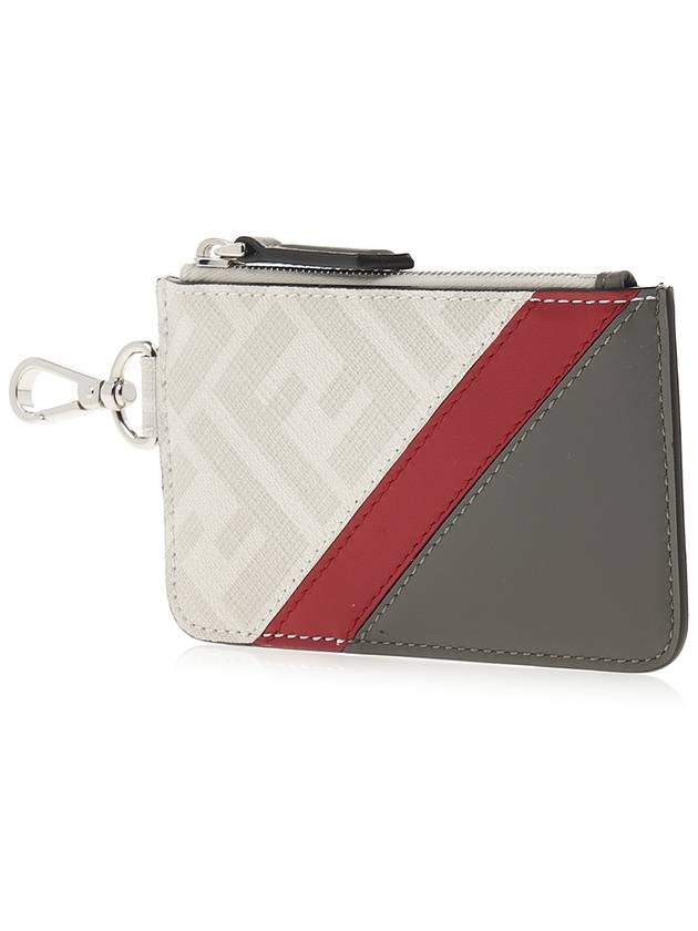 FF Motif Fabric Clip Purse Card Wallet - FENDI - BALAAN 3