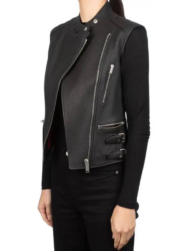 Women s Biker Leather Vest - CELINE - BALAAN 4