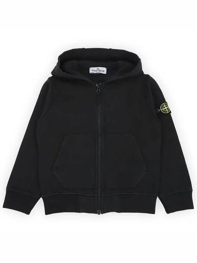 Stone Kids Waffen Patch Hooded Zip Up Jacket Black 791660720 V0029 - STONE ISLAND - BALAAN 2