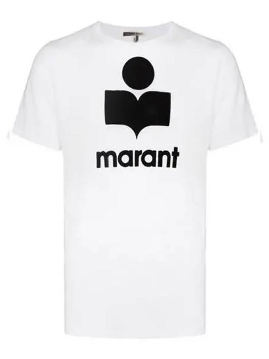 00MTS0427 00M002H WH Karman Logo Short Sleeve T Shirt White Men s TJ 271532 - ISABEL MARANT - BALAAN 1