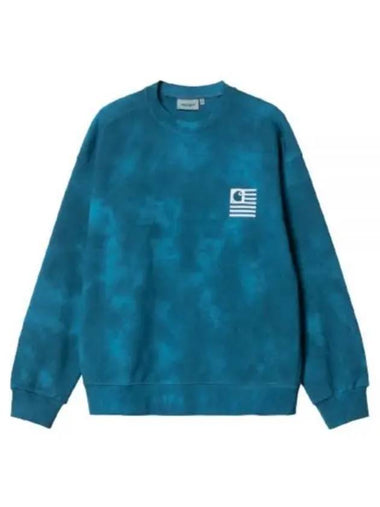 Chromo Cotton Sweatshirt Blue - CARHARTT WIP - BALAAN 1