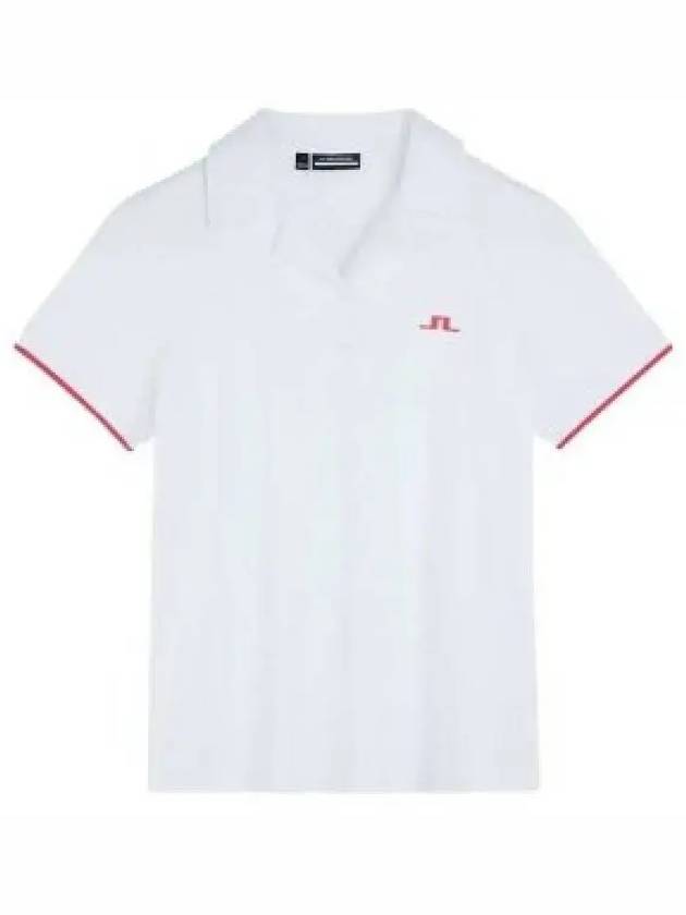 Women's Solange Short Sleeve Polo Shirt White - J.LINDEBERG - BALAAN 2