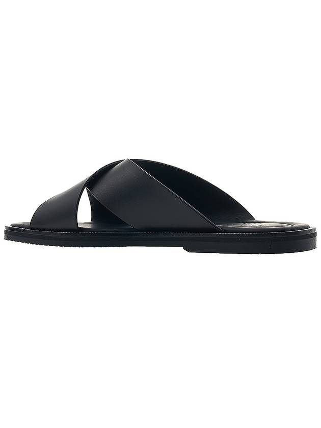 Jair Cross Strap Slider Sandals Black - BALLY - BALAAN 4