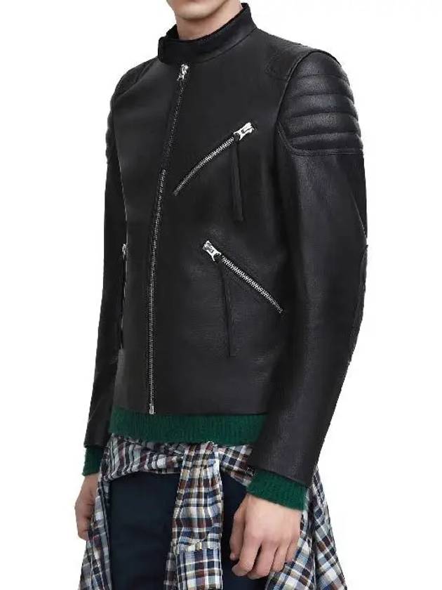 Oliver Leather Jacket Black - ACNE STUDIOS - BALAAN 9