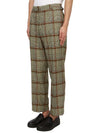 Sang Tartan Pattern Viscose Straight Wide Pants Green - VIVIENNE WESTWOOD - BALAAN 3