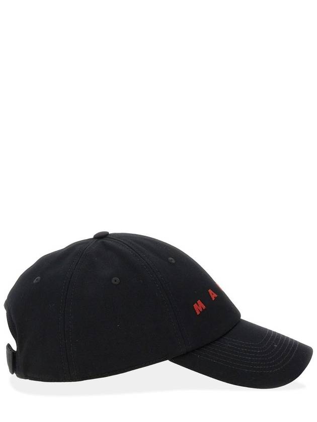 Embroidered Logo Ball Cap Black - MARNI - BALAAN 3