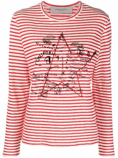 star-print striped long-sleeved T-shirt - GOLDEN GOOSE - BALAAN 1