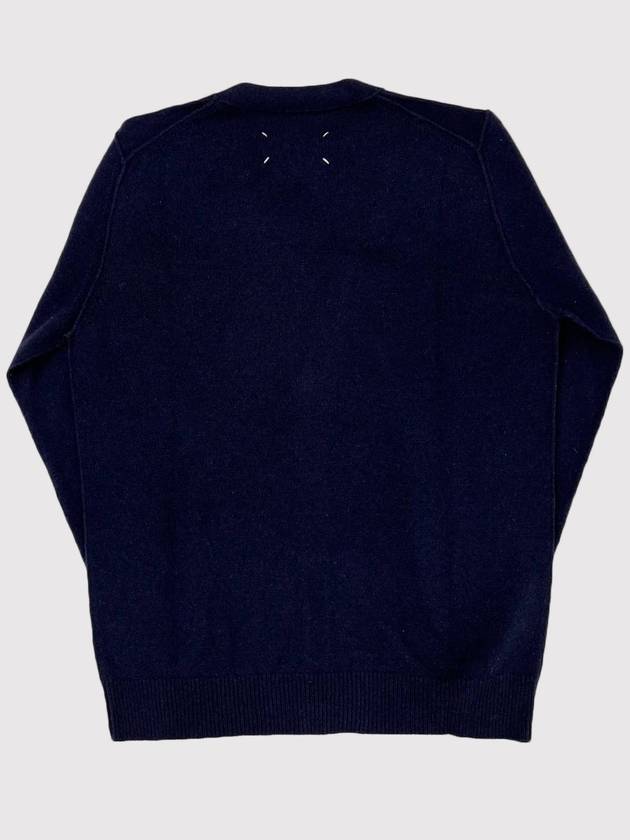 Cashmere Back Stitch Cardigan Navy - MAISON MARGIELA - BALAAN 5