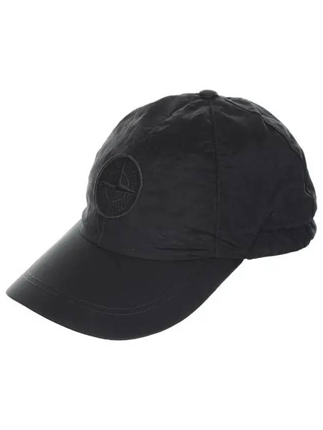 Nylon Metal 6 Panel Ball Cap Black - STONE ISLAND - BALAAN 3