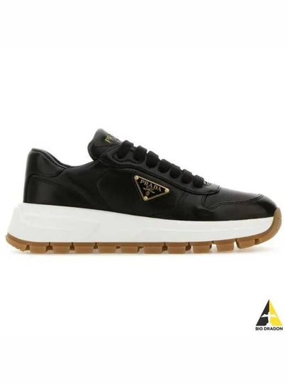 Triangle Logo Low Top Sneakers Black - PRADA - BALAAN 2