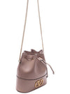 V Logo Signature Chain Napa Leather Bucket Bag Indie Pink - VALENTINO - BALAAN 4