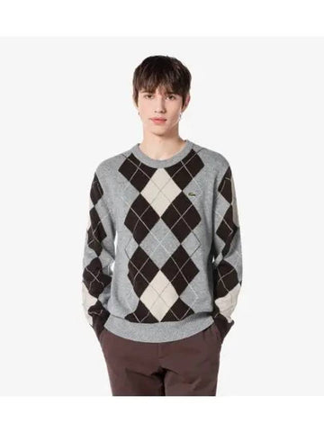 Men s Argyle Pullover Gray - LACOSTE - BALAAN 1