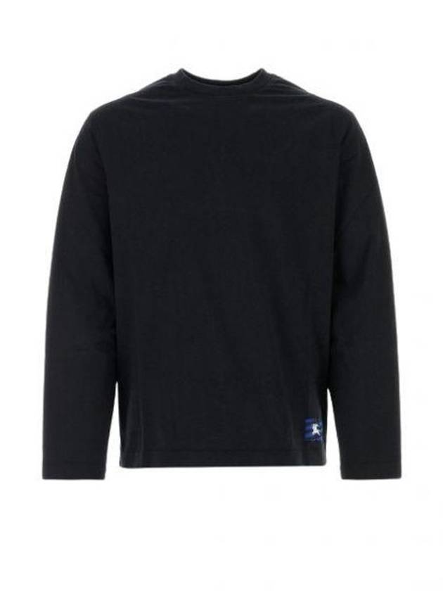 Cotton Long Sleeve T-Shirt Black - BURBERRY - BALAAN 2