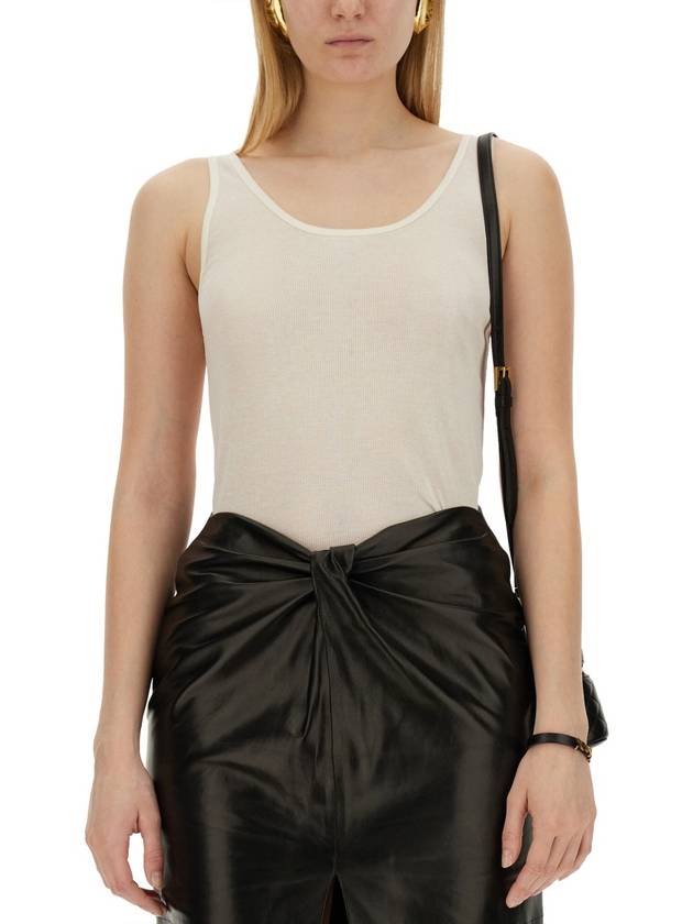 Cotton Rib Sleeveless - SAINT LAURENT - BALAAN 5