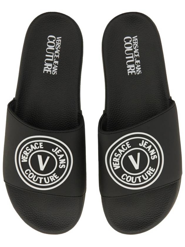 SLIDE SANDAL WITH LOGO - VERSACE - BALAAN 6