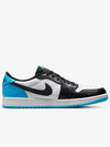 W Nike Jordan 1 Retro Low OG Black and Dark Powder Blue CZ0775104 - JORDAN - BALAAN 3
