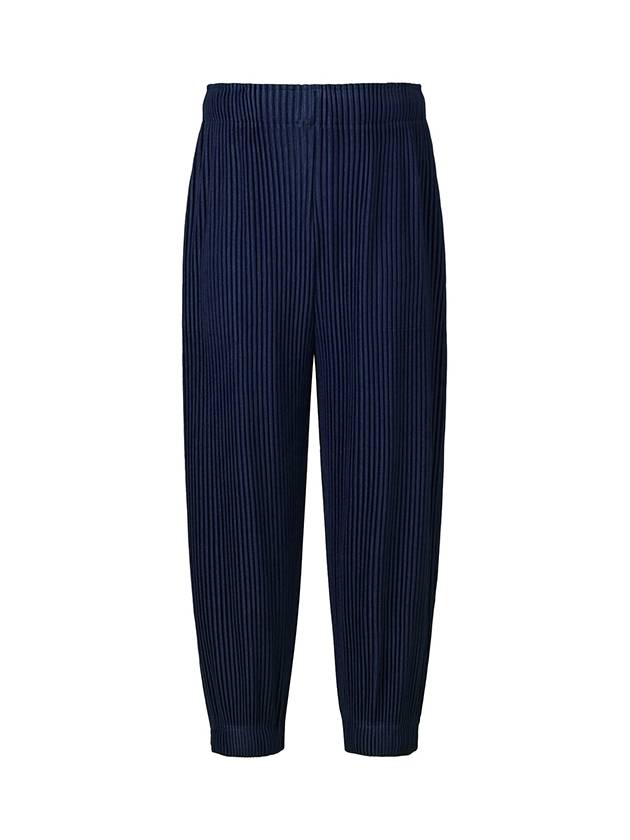 Band jogger straight fit pleated pants navy - MONPLISSE - BALAAN 1