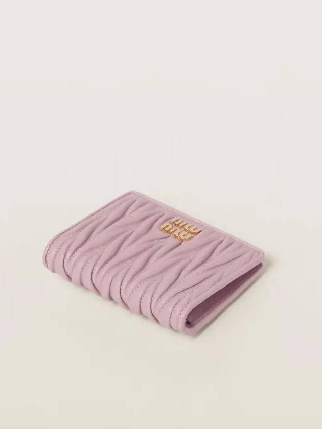 Matelasse Leather Half Wallet Alabaster Pink - MIU MIU - BALAAN 5