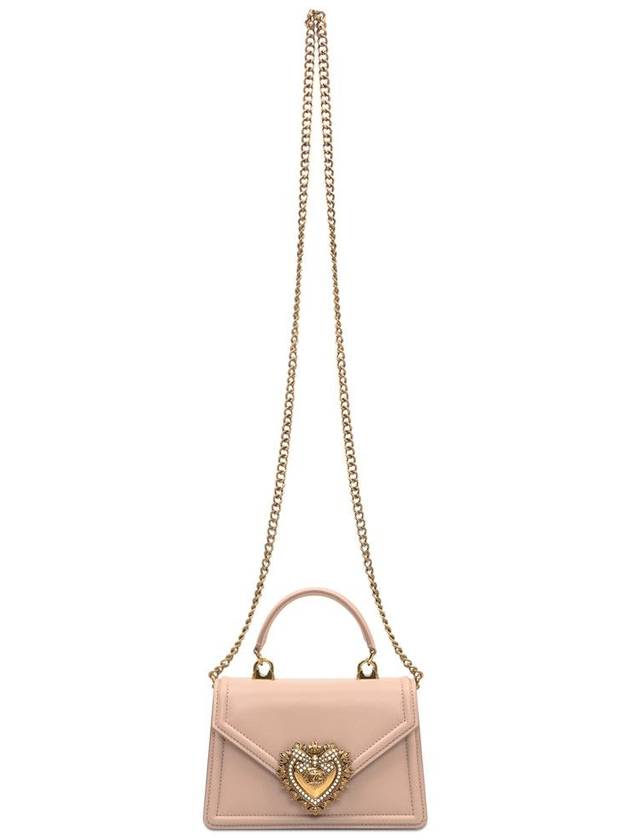 Small Smooth Calfskin Devotion Tote Bag Pink - DOLCE&GABBANA - BALAAN 3