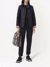 Women's Diamond Quilted Thermoregulated Check Jacket Midnight - BURBERRY - BALAAN 3