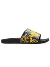 Logo Print Slippers Black - VERSACE - BALAAN 2