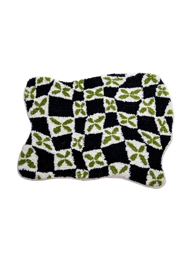 Clover Checkerboard Rug Green Black - UNALLOYED - BALAAN 2