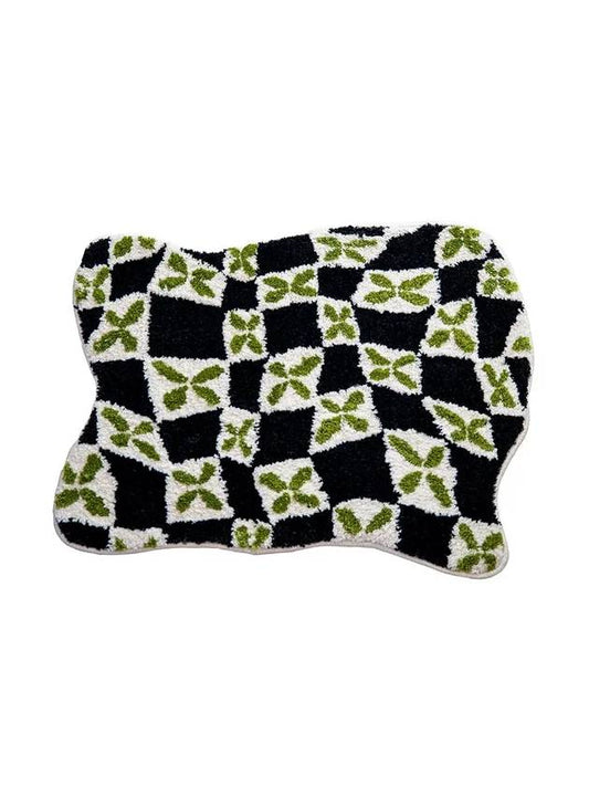 Clover Checkerboard Rug Green Black - UNALLOYED - BALAAN 1