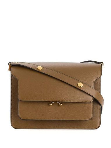 Saffiano Trunk Medium Shoulder Bag Brown - MARNI - BALAAN 1