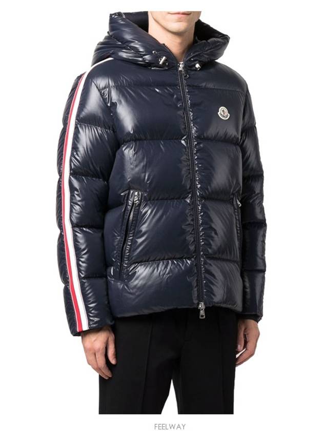 Men's Dinceer Hooded Down Short Padded Navy - MONCLER - BALAAN 3