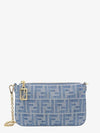 Baguette Pouch Bag Blue - FENDI - BALAAN 1