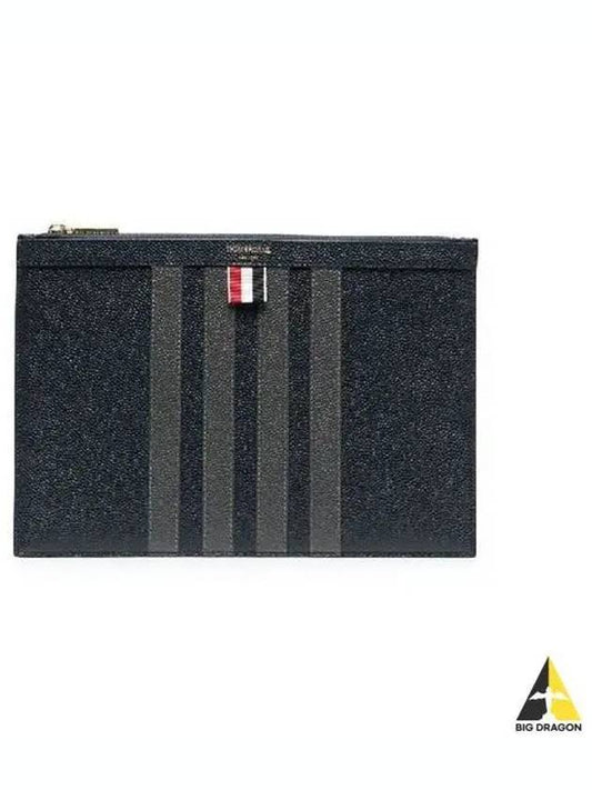 Diagonal small clutch bag navy MAC114B 00198 - THOM BROWNE - BALAAN 1