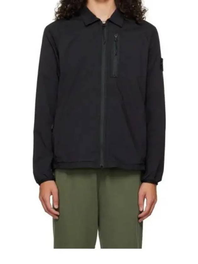 Zip-Up Over Long Sleeve Shirt Black - STONE ISLAND - BALAAN 2