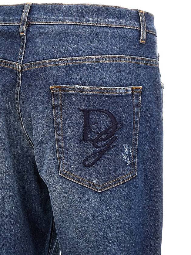 Dolce & Gabbana Logo Embroidery Jeans - DOLCE&GABBANA - BALAAN 4