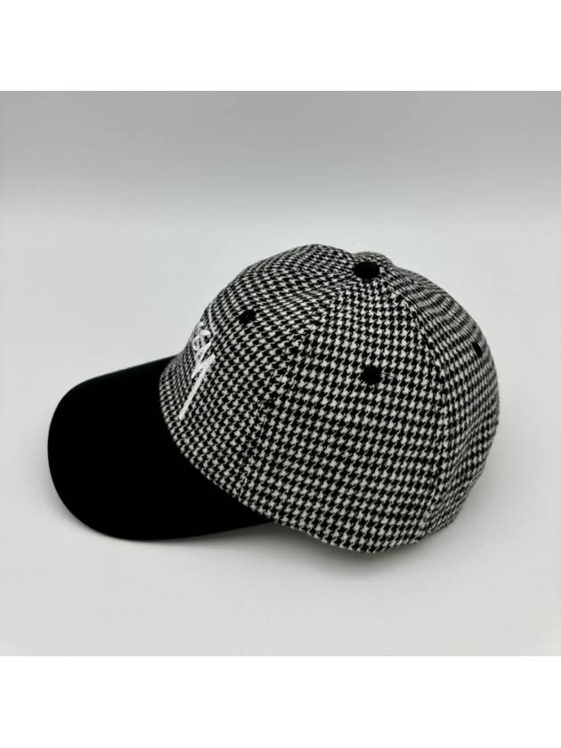 Houndstooth Low Pro Ball Cap Black - STUSSY - BALAAN 3