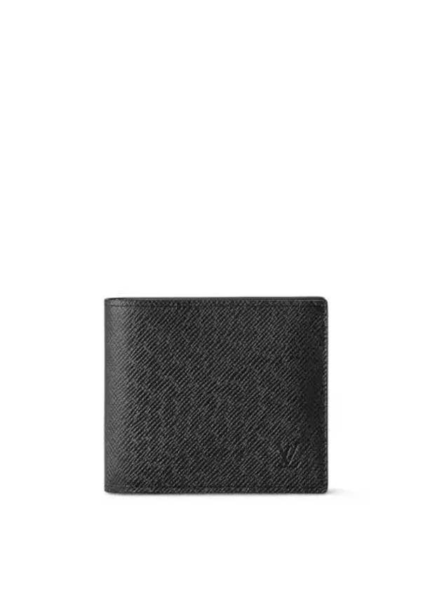 Men's Amerigo Logo Leather Half Wallet Black - LOUIS VUITTON - BALAAN 2