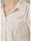 Floriography Heart Line Strap Shirt Ivory - MICANE - BALAAN 6