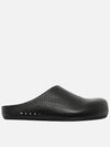 Logo Grain Leather Mule Black - MARNI - BALAAN 3