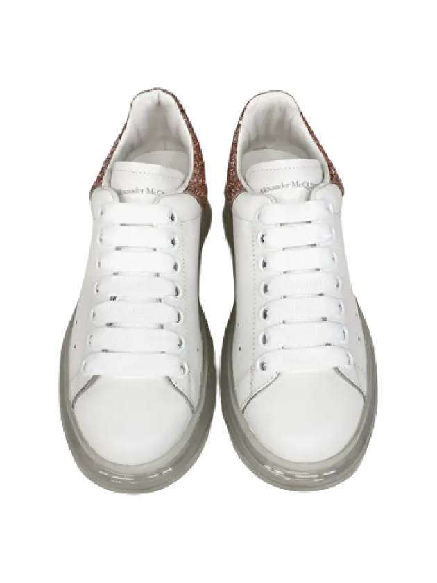 Oversized Fit Glitter Low Top Sneakers Pink White - ALEXANDER MCQUEEN - BALAAN 4